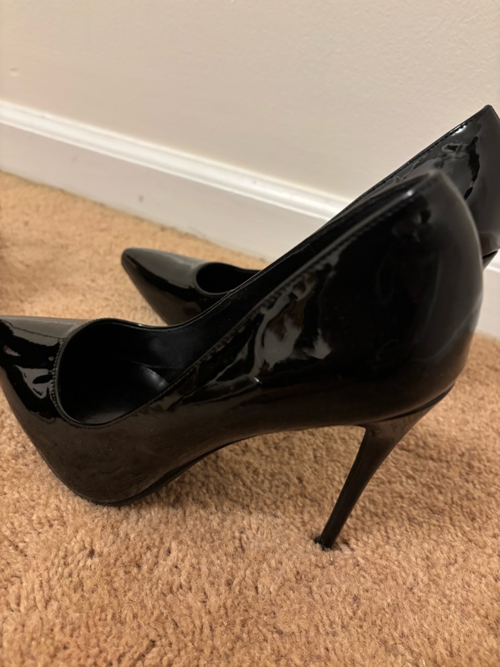 Classic Black Patent Pointed-Toe Stiletto Pumps
